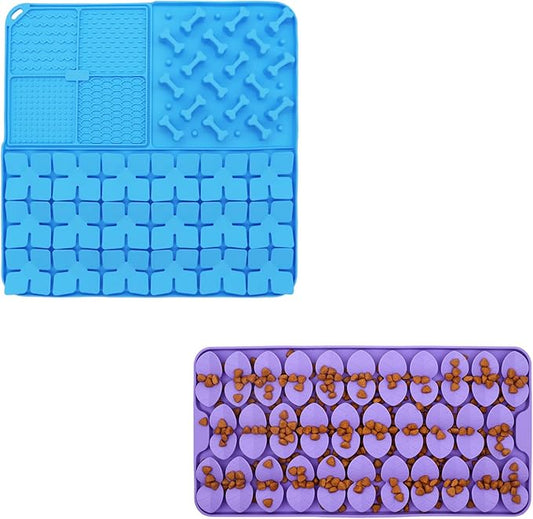 Silicone Snuffle Mat for Dog,Slow Feeder Lick Mat with Suction Cups for Slow Eating Snuffle Mat for Medium Dogs,Silicone Slow Feeder Lick Mat for Dogs Slow Eating