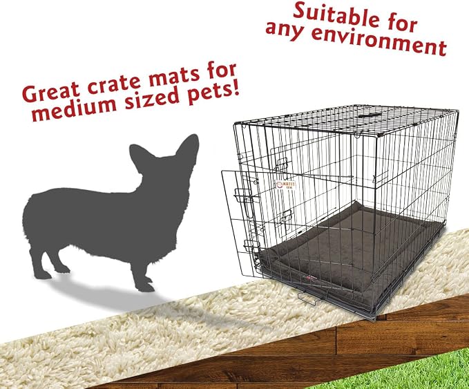 Majestic Pet 720570930070 Villa Crate Dog Bed Mat, Storm Gray, 36"