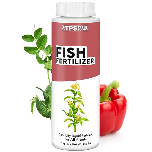 Fish Fertilizer – Liquid Fish Supplement for Lush Growth, Deep Green Leaves & Strong Roots, 8 oz