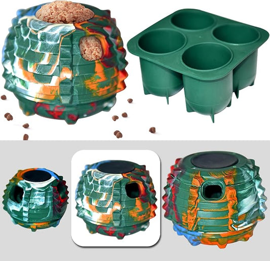 XHX Long-Lasting Interactive Dog Toy to Keep Your Pup Busy and Distracted - Safe for Dogs - Low-Mess Design - Dog Toys for Medium and Large Dogs 25-75 lbs(Medium，Camouflage Color (Green Background))