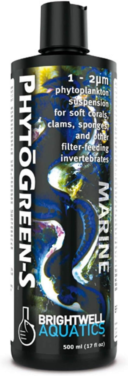 Brightwell Aquatics PhytoGreen S - Phytoplankton Suspension for Soft Corals, Clams, Sponges & Other Filter-Feeders, 250 ml