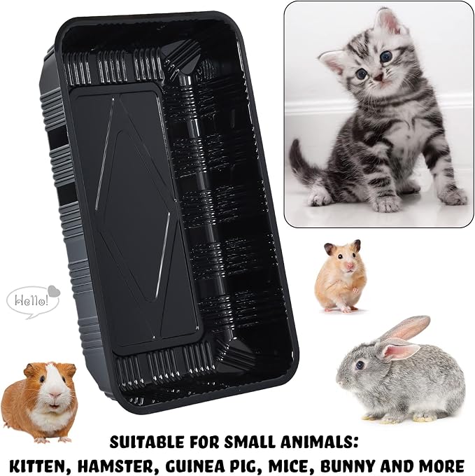 Tessco 15 Pcs Disposable Litter Box for Cats Kitty Disposable Paper Litter Box Trays Portable Cardboard for Small Pets Animals, Guinea Pig, Bunny Cage Liner Home Outdoor Travel, 16.7 x 10.5 x 3.4 Inch