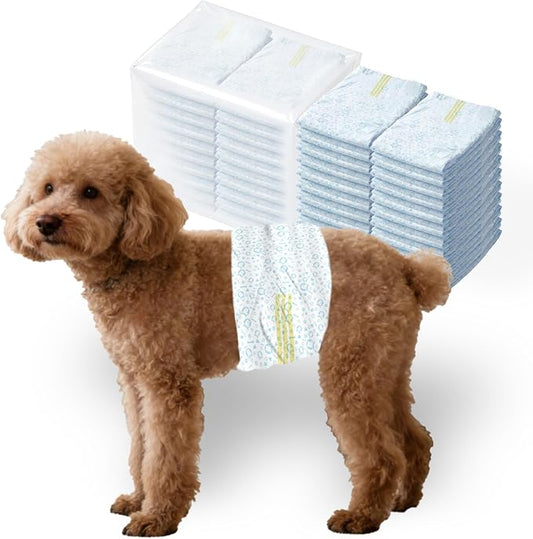 Male Dog Diapers,Dog Diapers Male Disposable with Wetness Indicator,50 Count,Small,Super Absorbent Leak-Proof Fit for Male Dogs Excitable Urination or Incontinence