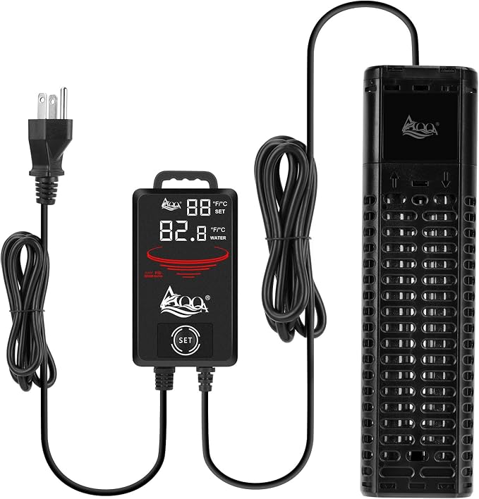 AQQA Aquarium Heater, 1200W Submersible Fish Tank Heater for 155-265 Gallon, Intelligent Digital Aquarium Heater with Over-Temperature Dry Burning Protection, for Freshwater and Saltwater Aquariums