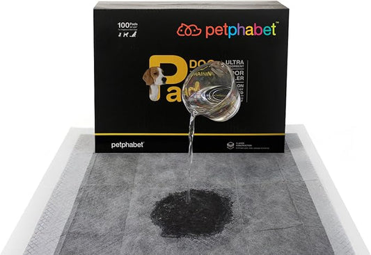 Petphabet Puppy Dog Training Potty Pads Absorbent Pet Pee Pads for Puppy Housebreaking (100 Pack, 22"x23")