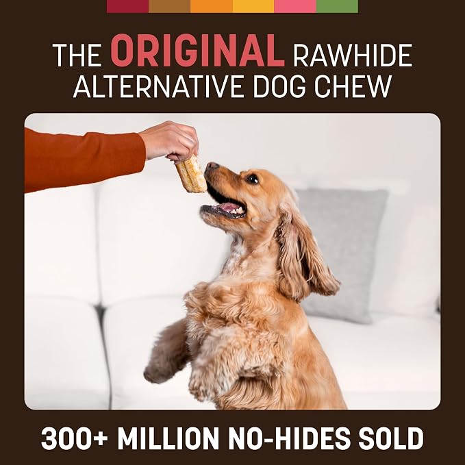 Earth Animal No-Hide Rolls Strawberries & Cream Vegetarian Recipe Small Natural Rawhide Alternative Dog Chews, 6 Pack Value Pack