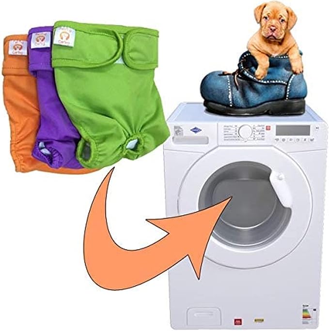 PETTING IS CARING Male Dog Wraps Washable & Reusable Belly Band Diapers Materials Durable Machine Washable Doggie Pee Puppy Pads Diaper Trainer Potty - 3 Pack Set