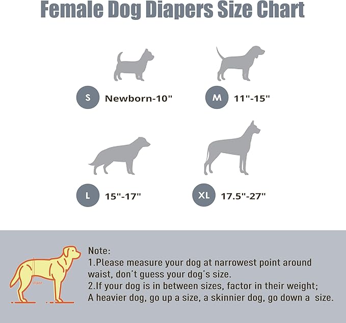wegreeco Washable Dog Diapers (3 Pack), Highly Absorbent Dog Diapers for Female Dogs in Heat, Period, Incontinence, or Excitable Urination (Ocean of Flowers, Large)