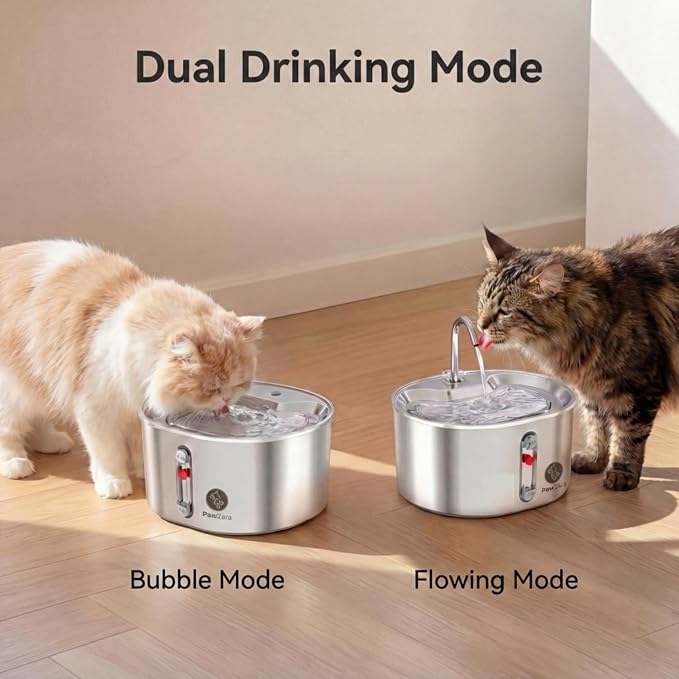 Cat Fountain 3.2L Large Capacity, Ultra Quiet 18 dB Water Dispenser, Enabled Multi-Stage Filtration, Includes 4 Extra Filters