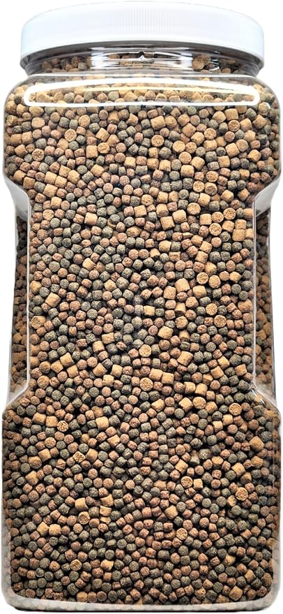 3-Type Blend of 4mm Floating Intense Growth & Intense Color Enhancing & Zeigler 40% Protein Pellets for All Tropicals & Pond Fish KGM-300…4-lb Lg Jar