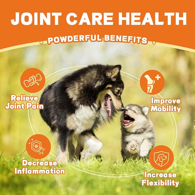 Hip & Joint Health Soft Chews for Dogs – Glucosamine, Turmeric, Omega-3 & Chondroitin – Natural Joint Supplement for Mobility, Pain & Inflammation Relief – Chicken Flavor, 120 Soft Chews