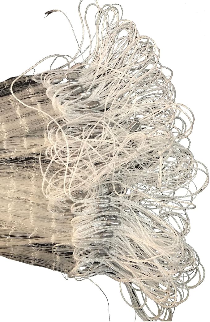 Strong Fishing Line Material Fishing Net Depth 5.5ft Gillnet Length 98 ft Nylon Net 5/8 Inch-2 Inch Mesh Monofilament Nylon Network Big Buoys Fish Net