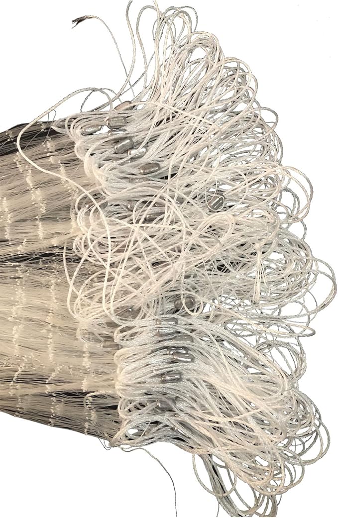Strong Fishing Line Material Fishing Net Depth 5.5ft Gillnet Length 98 ft Nylon Net 5/8 Inch-2 Inch Mesh Monofilament Nylon Network Big Buoys Fish Net