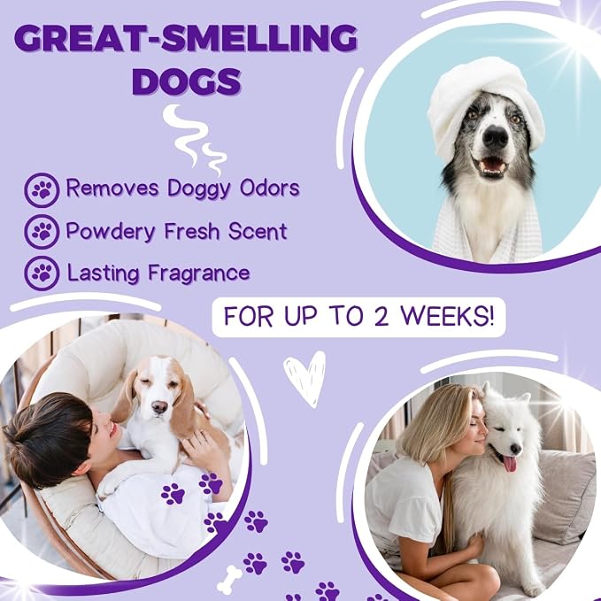 Bright White Natural Whitening Dog Shampoo and Conditioner for Dogs with Aloe Vera, pH Balanced Dog Shampoo and Conditioner Set, Tear-Free for Sensitive Skin, 4L (1Gallon)