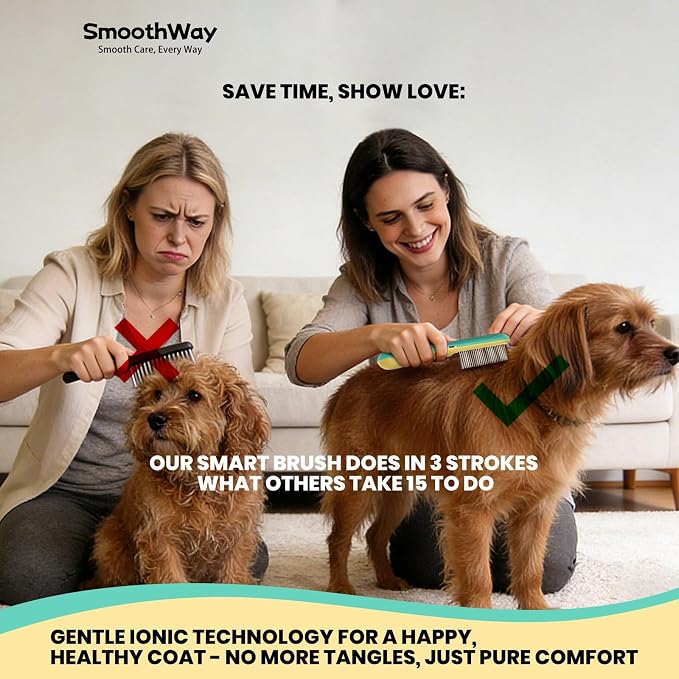Rechargeable Flea Comb for Pets - Stainless Steel Teeth Grooming Tool for Medium and Long Haired Cats & Dogs - USB-C Charging