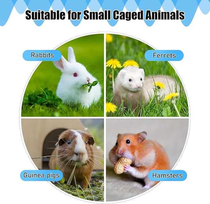Automatic Rabbit Watering System, Rabbit Waterer Kit System Gravity Fed Include 6 Sets of Nipple Drinkers and 16 Feet of ID 5/16" Hose