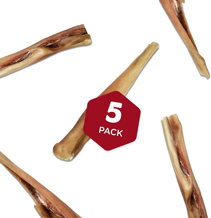 Best Bully Sticks Cheeky Beef Treats - 6 Inch 5 Count (Pack of 1) - Single Ingredient, 100% Grass-Fed, USA Packed, Long-Lasting, Odor Free Alternative to Bully Sticks
