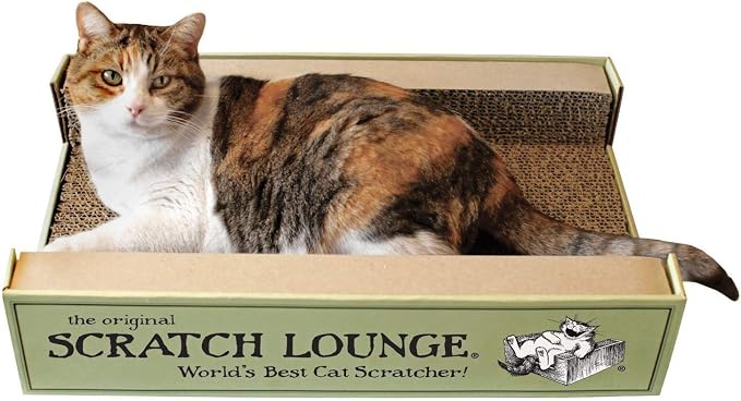 Scratch Lounge - Reversible Cardboard Cat Scratcher with Floor Refill and Catnip