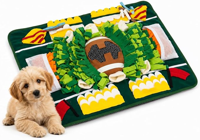 Dog Snuffle Mat for Small & Medium Dogs, Interactive Puzzle Toy for Mental Stimulation, Non-Slip Slow Feeder Foraging Mat for Indoor Feeding Training