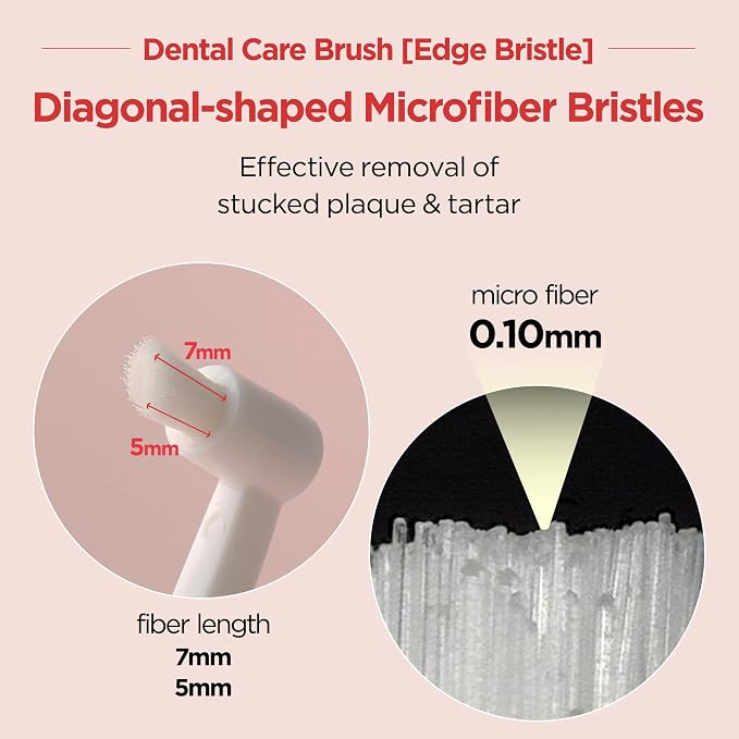 JAYU PET Edge Bristles Tooth Brushing Kit - Dental Gel 1ea + Dental Care Brush 1ea | Teeth Cleaning & Breath Freshener, Removing Plaque and Tartar, Pet Dental Hygiene, Easy Teeth Brushing