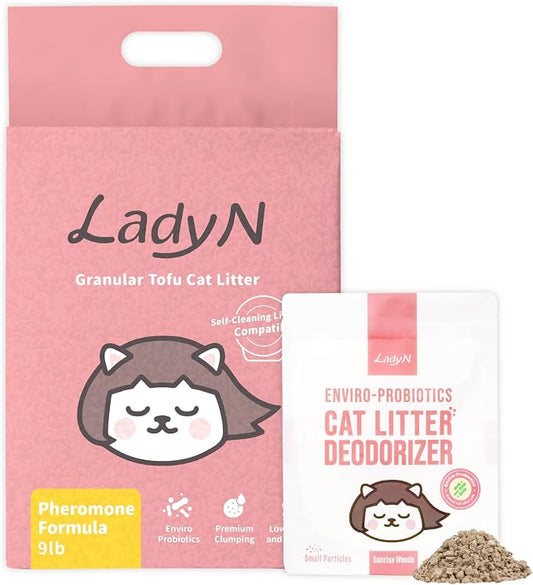 Welcome Home Cat Kit – Attractant Granular Tofu Litter & Deodorizer for Automatic Boxes | Strong Clumping, Odor Control, Easy Cleanup