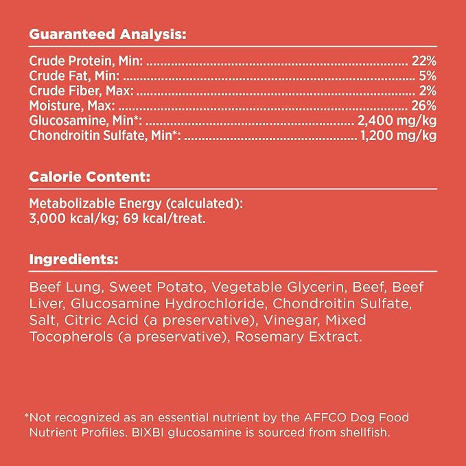 BIXBI Hip & Joint Support Beef Liver Jerky Dog Treats, 12 oz - USA Made Grain Free Dog Treats - Glucosamine, Chondroitin for Dogs - High in Protein, Antioxidant Rich, Whole Food Nutrition, No Fillers