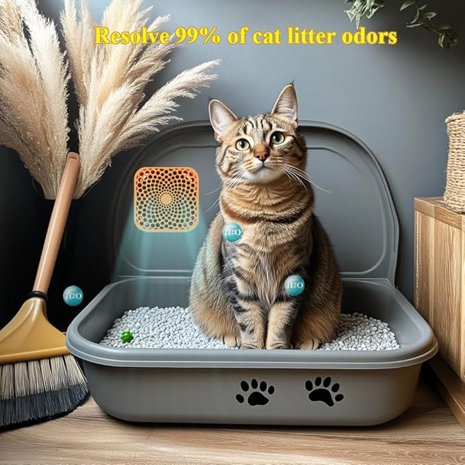 Cat Litter Deodorizer 99%, Pet Odor Eliminator for Strong Odor with Catalyst Filter, Air Purifier Plug In Air Freshener for Home & Pets Litter Box Room Wardrobe Toilet Shoe Cabinet (3-Pack）