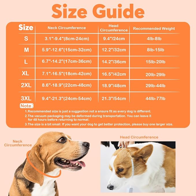 IDOMIK Dog Recovery Collar, Waterproof Soft Dog Cone After Surgery, Comfy Protective Elizabethan Collar Alternative for Dogs Cats, Adjustable Pet Neck Donut Cone Anti-Licking Biting Wounds