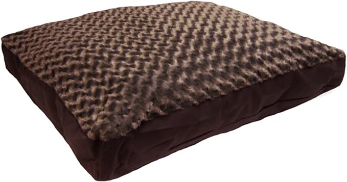 Furhaven Pillow Dog Bed for Large/Medium Dogs w/ Removable Washable Cover - Ultra Plush Faux Fur & Suede Mattress - Gray, Large
