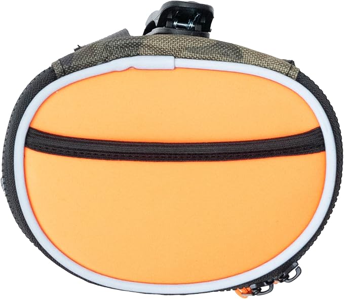 Quickdraw Dog Treat Pouch – Training Bag with Poop Bag Dispenser, Clicker Holder and Waist Belt – Hands-Free, Reflective and Durable for Puppy Training, Walks and Hikes (Orange/Camo)