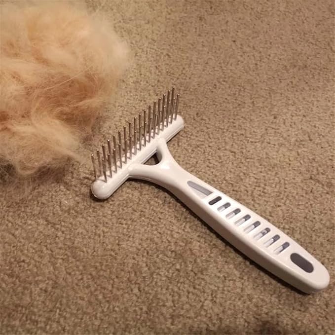 2PCs Pet Dog Brush Short Long Thick Hair Fur Shedding Remove Cat Groom Smooth Rake Comb Cleaning Tool