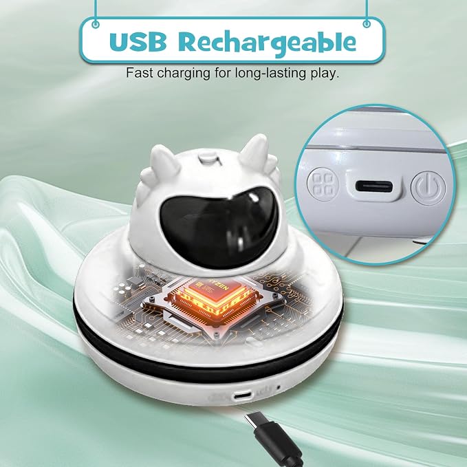 3 in 1 Automatic Interactive Cat Toy for Indoor Cats, USB Rechargeable Adjustable Laser, 360° Rotating Feather Wand, Real Bird Chirp, Motion-Activated Hide Seek Mat, Auto-Off, Quiet Operation