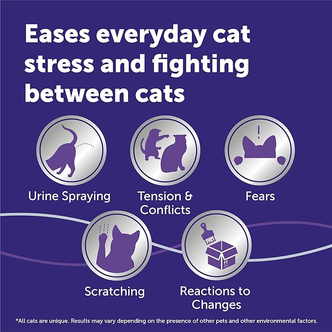 FELIWAY Optimum Cat Calming Diffuser Refill (6 Pack, 180 Day Supply) – Cat Pheromone Diffuser Refill for Advanced Support to Reduce Stress, Spraying, Scratching, Fighting and Hiding