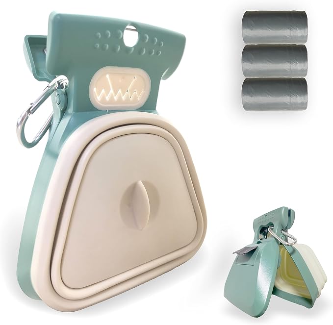 Portable and Compact Waste Bag Holder, Convenient One-Handed Pooper Scooper with 270 Bags