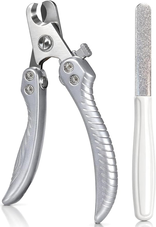 Dog Nail Clippers for Large Dogs, Heavy Duty Dog Nail Cutter, Extra Sharp Scissor for Meddium, Large and Extra Large Pets, with Dog Nail File