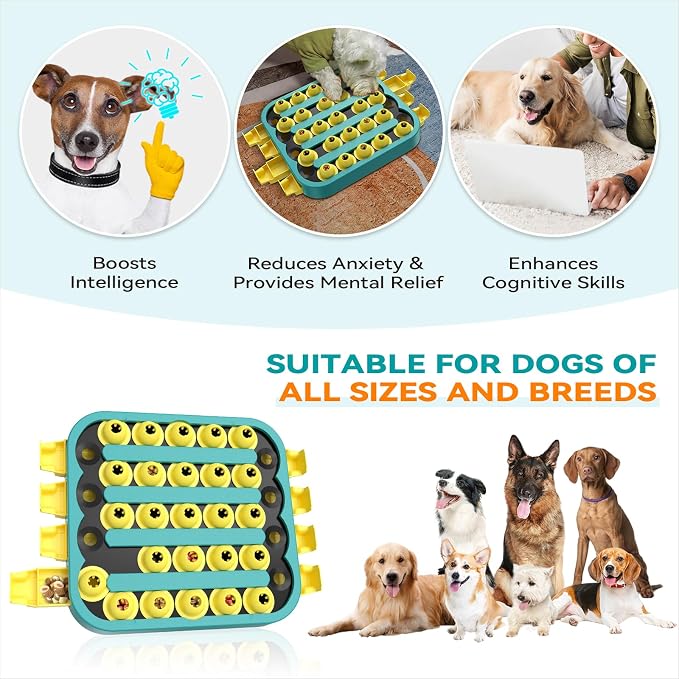 KADTC XL, 4 Levels in 1, Dog Puzzle Toy, Mental Stimulation & Enrichment | Adjustable challenge grows from beginner to expert, extends playtime, fights boredom, burns energy, and rewards every step.