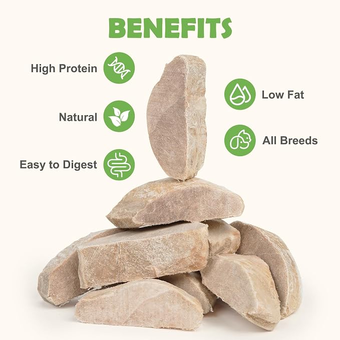 MON2SUN Freeze Dried Duck Breast Treats for Dogs & Cats - Whole Cut Chunks, Single Ingredient, High Protein, Grain Free Food Topper & Training Snacks, 4.2oz