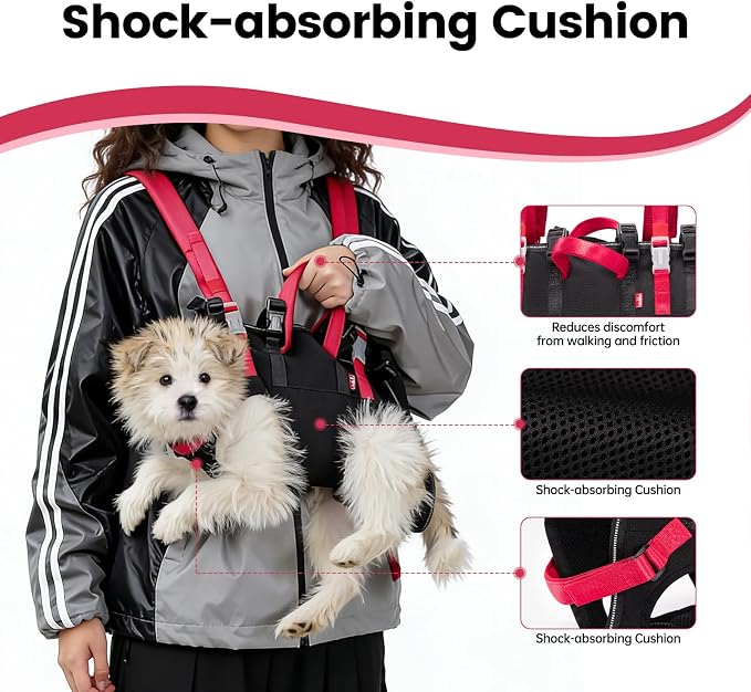 Wakytu Dog Emergency Rescue Sling - Lightweight Packable Lift Harness with Handle - Safe Transport for Small Medium Dogs - Ideal for Hiking Skiing（22-33lbs）