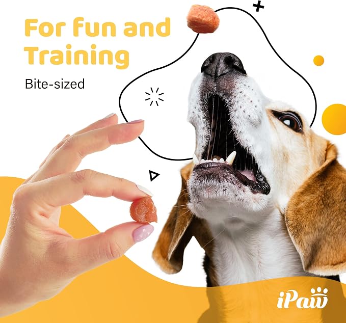 iPaw 3 Value Combo Turkey Tots Dog Treats for Puppy Training, SQF Certified Human Grade Dog Treat, US Sourced Raw Material, Hypoallergenic, Easy to Digest (Turkey Tots),3 Packs
