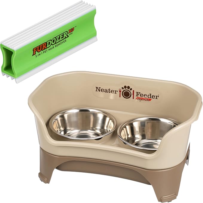Neater Feeder Express for Medium to Large Dogs and FurDozer X3 PRO 3-in-1 Pet Hair Remover