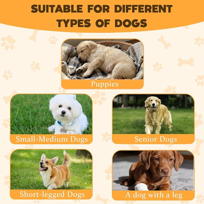 3 Pack Wooden Dog Ramp for Stairs,13L*9W*5H''+26°Slope,Fit for Stair 9-11D''5-7''H,Friendly to Short-Legged/Small/Injured/Aged Dogs with High Support,with Anti-Slip Pads for Climbing Safely