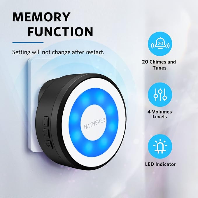 Wireless Dog Doorbell for Potty Training, Doggie Door Bell to Go Outside, 1000ft Range, IP65 Waterproof Touch Button, 4 Notification Modes, Easy Velcro Installation