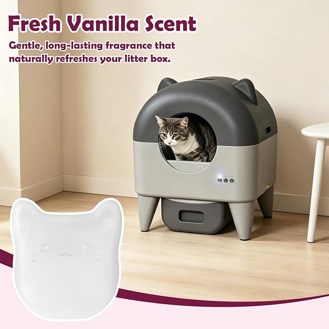 4PCS Deodorizer for Cumrige Self Cleaning Litter Box,Odor Remover with Fumoi Automatic Cat Litter Box,Infused with Camellia, Enduring Scent, Keeps Home Inviting