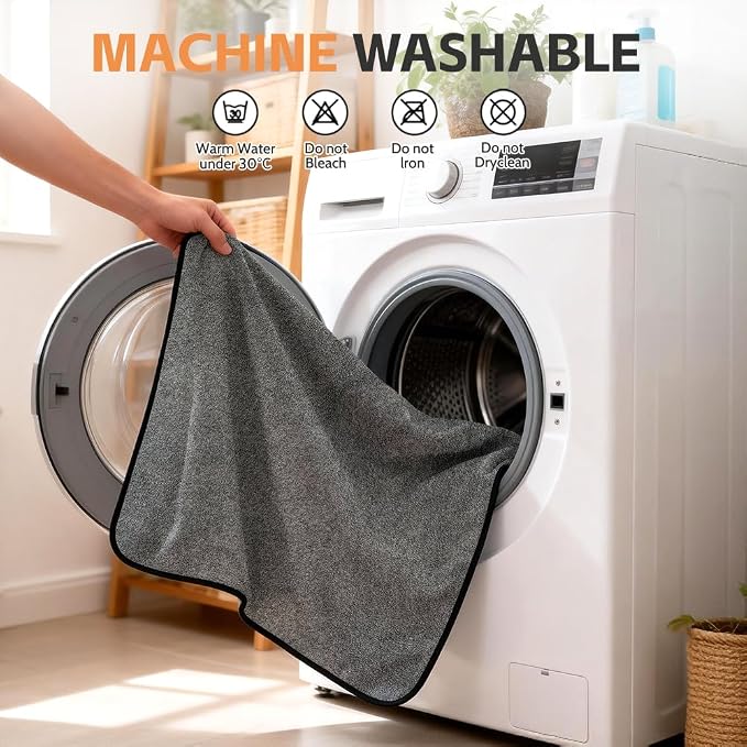 Washable Pee Pads for Dogs, Extra Large Reusable Dog Pee Pad, Waterproof Pet Mat, Dog Playpen Mats for Puppy Training Whelping Playpen Pads, Grey, 48x48 inch