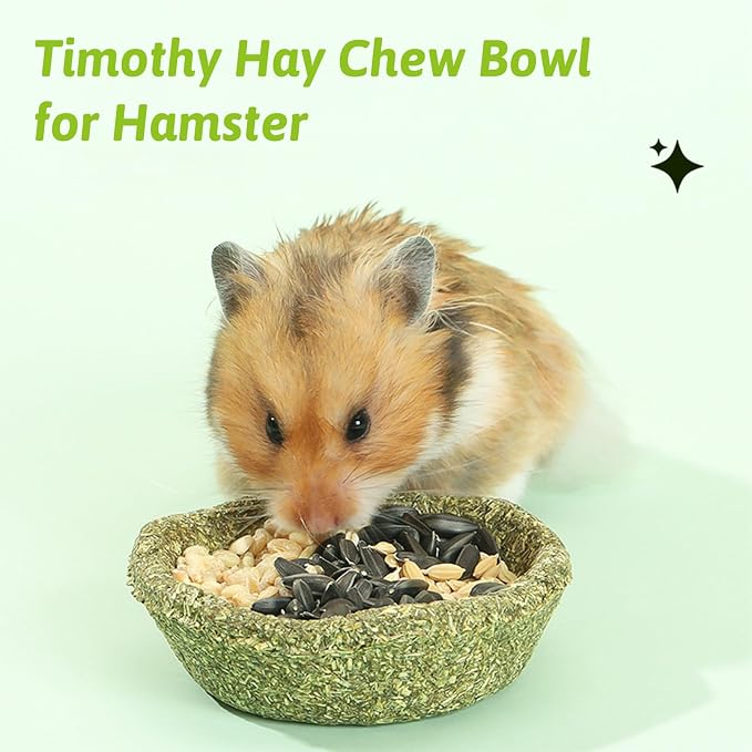 BNOSDM 91" X 63" Black&White Rabbit Cage Liners Washable Reusable Bunny Bedding Pets Dog Whelping Pads and 6PCS Hamster Edible Premium Timothy Hay Chew Bowl Bundle