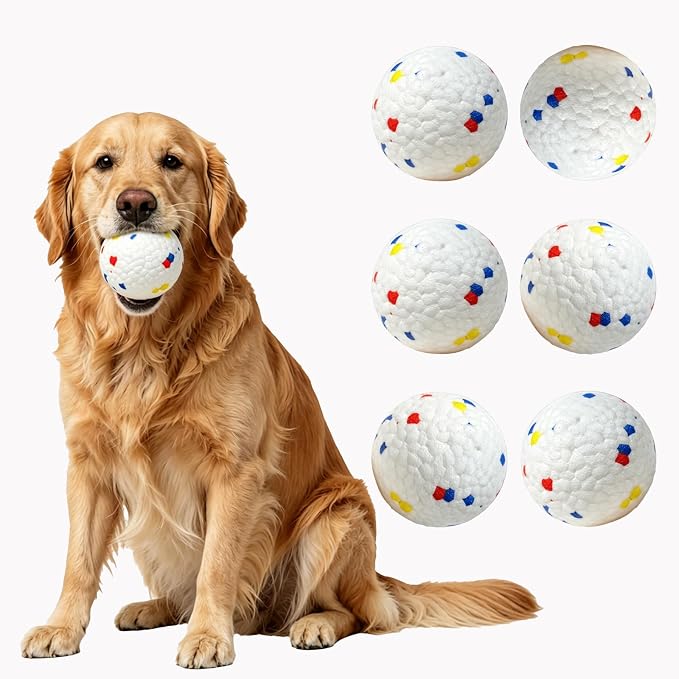6 Pack Dog Toy Ball, 2.3 Inch ETPU Material, Automatic Ball Transmitter Replacement Ball, Suitable for Small and Medium Dogs, Suitable for 2.3 Inch Automatic Dog Ball Launcher