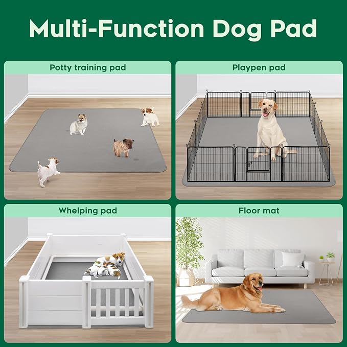 Pawfinity Large Washable Pee Pads for Dogs, Reusable Puppy Training Pad XL, Ultra-Soft, Absorbs 2X Faster & High-Capacity, Leakproof, Non-Slip, Waterproof Pet Mat for Floor, 34x36 inch, 2 Pack