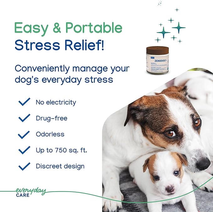 Virbac ZENIDOG® Gel Diffuser | Dog Calming Pheromone Diffuser for Stress Relief No Electricity Required and Lasts up to 2 Months