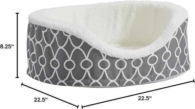 MidWest Homes for Pets Orthoperdic Egg-Crate Nesting Pet Bed w/ Teflon Fabric Protector, Small Gray