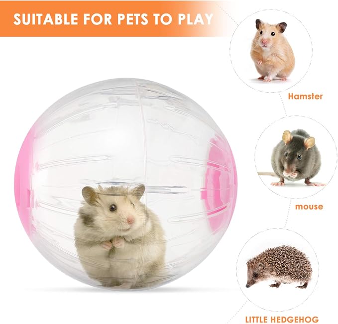 POPETPOP Hamster Running Ball, Exercise Ball Small Animal Exercise Wheel Hamster Exercise Toys Rolling Toy Mini Spinner s for Gerbils Guinea Pigs Hedgehog